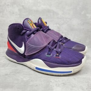 Nike Mens Basketball Shoes Size 8 Kyrie 6 Enlightenment Purple White Red Sneaker